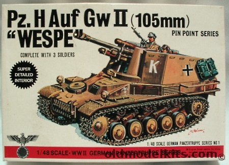 Bandai 1/48 Pz H 18/2 Auf Gw II 105mm WESPE - Sd.Kfz.124, 8221-300 plastic model kit